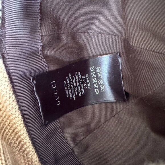 Gucci Mens Peruviano Tapestry Ear Flap Tasselled Cap in Beige - Picture 6 of 9